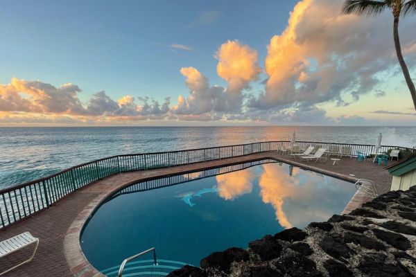 incredible sunset views from pool